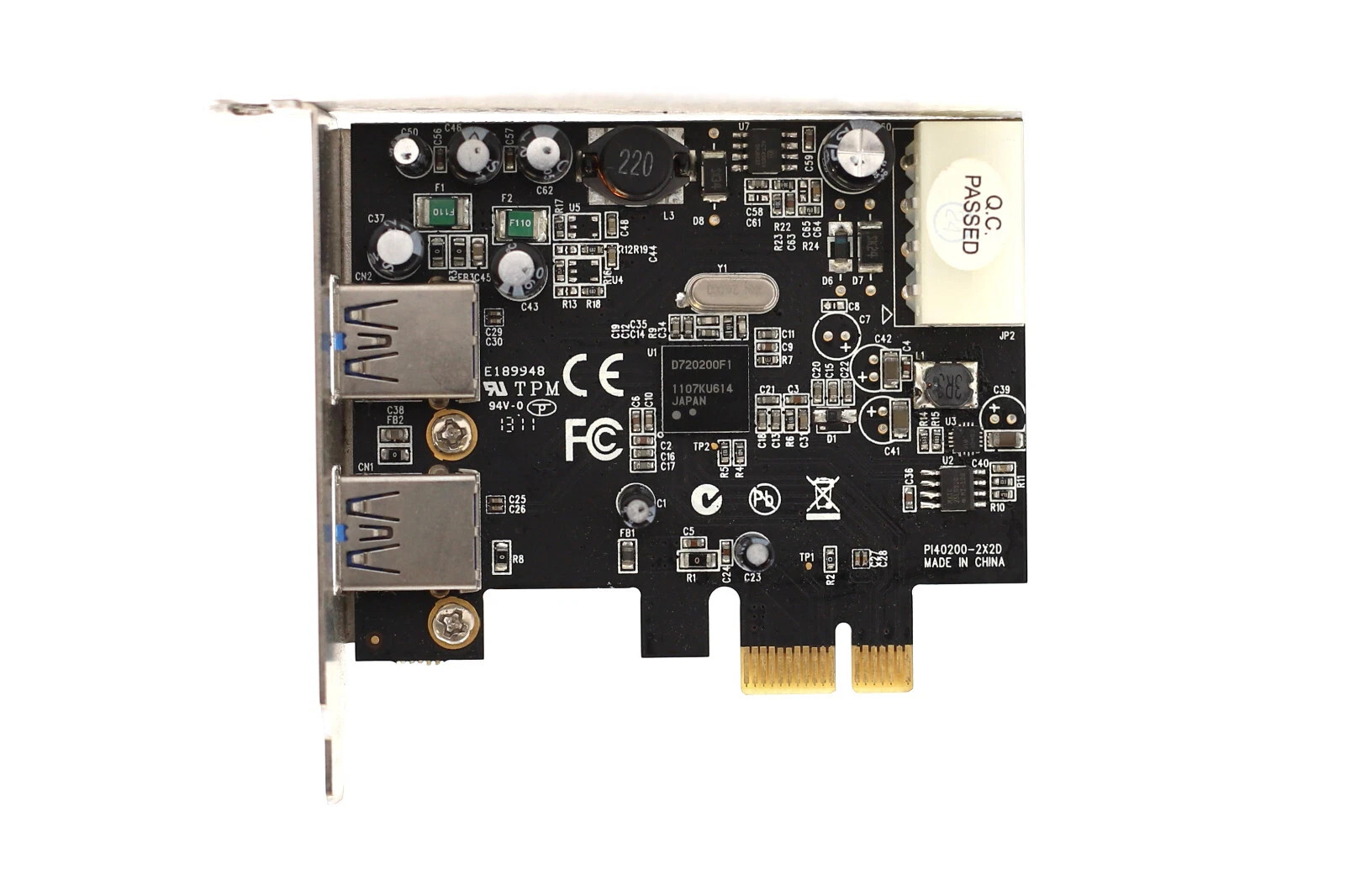 StarTech Dual-Port USB 3.0 PCIe x1 Adapter Card P/N: PEXUSB3S2