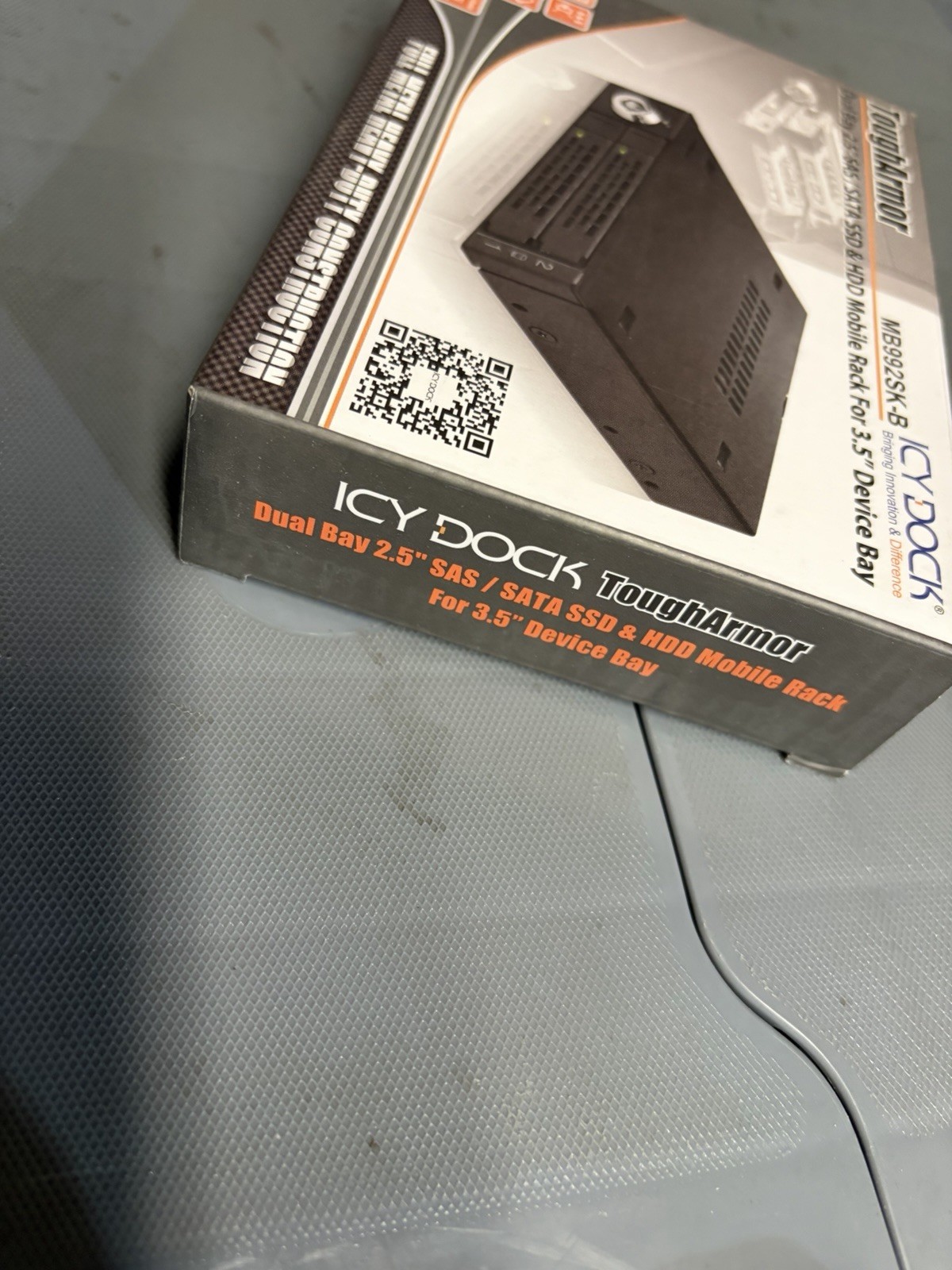 Icy Dock MB992SK-B Dual Bay 2.5in SATA Mobile Rack For 3.5inch Device Bay