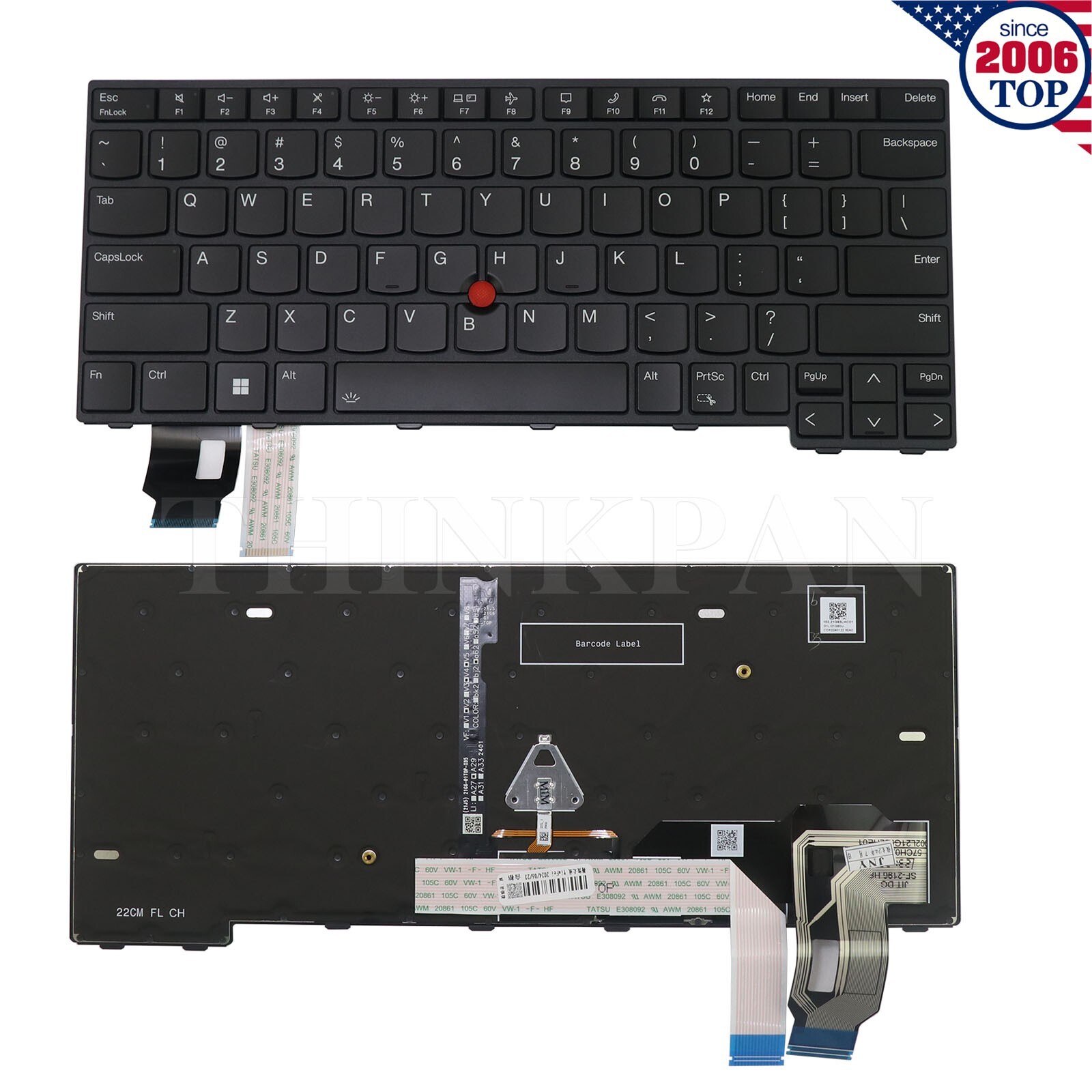 Genuine US keyboard Backlit for Lenovo Thinkpad T14 Gen4 P14s Gen4 L14 Gen4