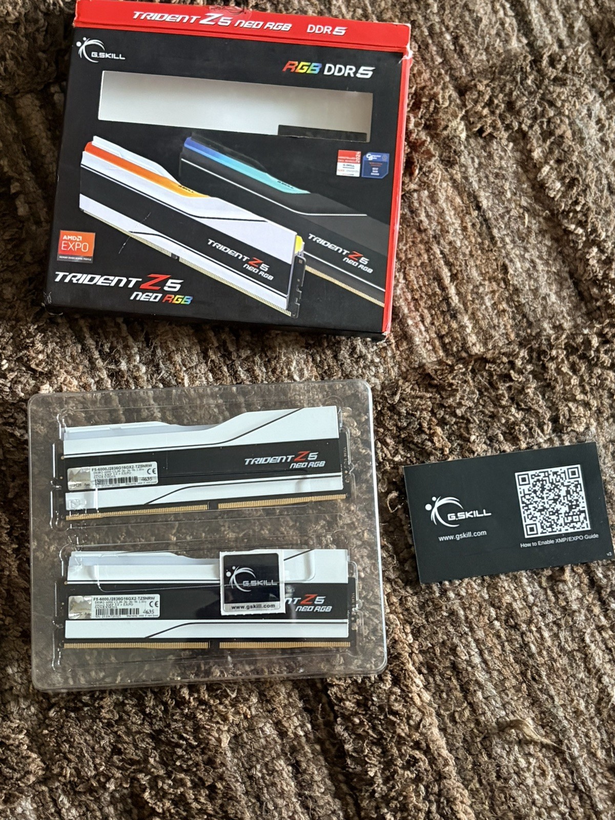 G.SKILL Trident Z5 Neo RGB 32GB (2x16GB) DDR5 6000 CL28 White AMD EXPO Open Box