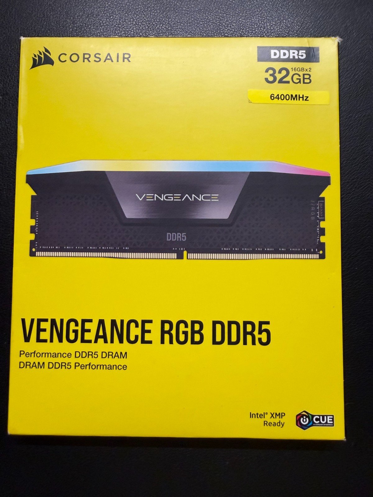 Corsair Vengeance RGB 32GB 2x16GB Desktop RAM DDR5-6400 CMH32GX5M2B6400C36