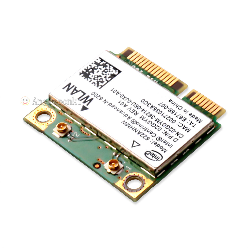 INTEL 6200 ADVANCED-N Dual Band 2.4/5Ghz 622ANHMW Laptop WiFi Card DELL 2GGYM