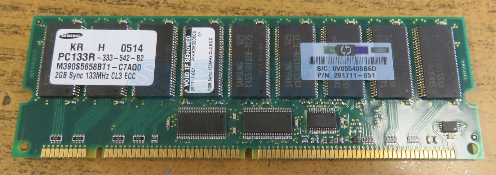 HP Samsung 2GB PC133 133MHz 168-Pin ECC Registered Server Memory 291711-051