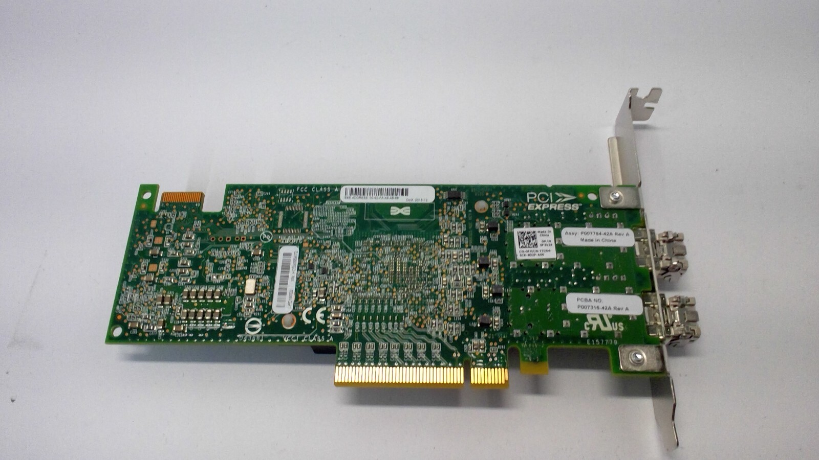 HP EMULEX LPE16002 DUAL PORT 16Gbps SFP+ PCIe FIBRE ADAPTER 0F3VJ6 w/2 SFP