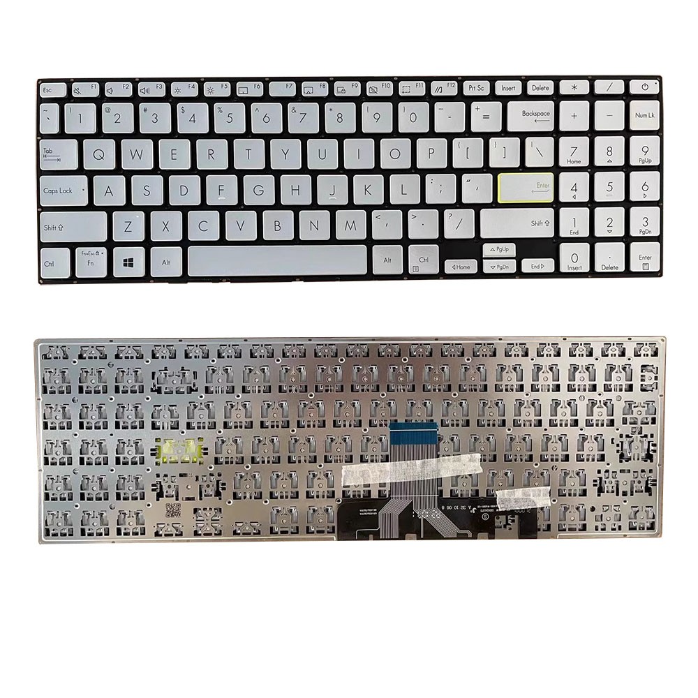 Laptop Keyboard For ASUS S521 S521FA Silver United States US Without Frame
