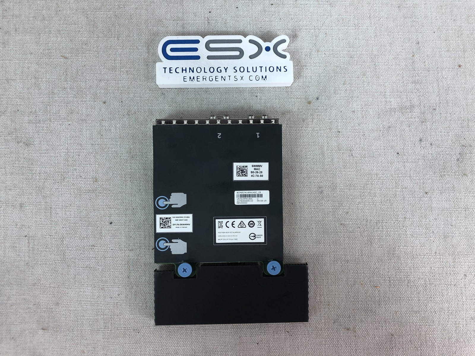 Dell 6WMMV Broadcom 57414 Dual Port 25GB/s SFP28 Network Daughter Card
