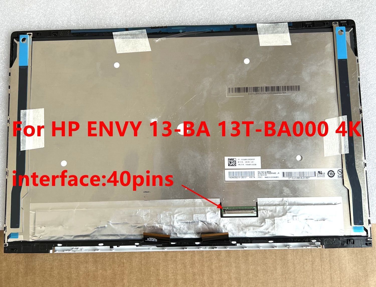 For HP ENVY 13-BA1050CA 13-BA1050CA LCD Display Panel Touch screen 4K w/Bezel