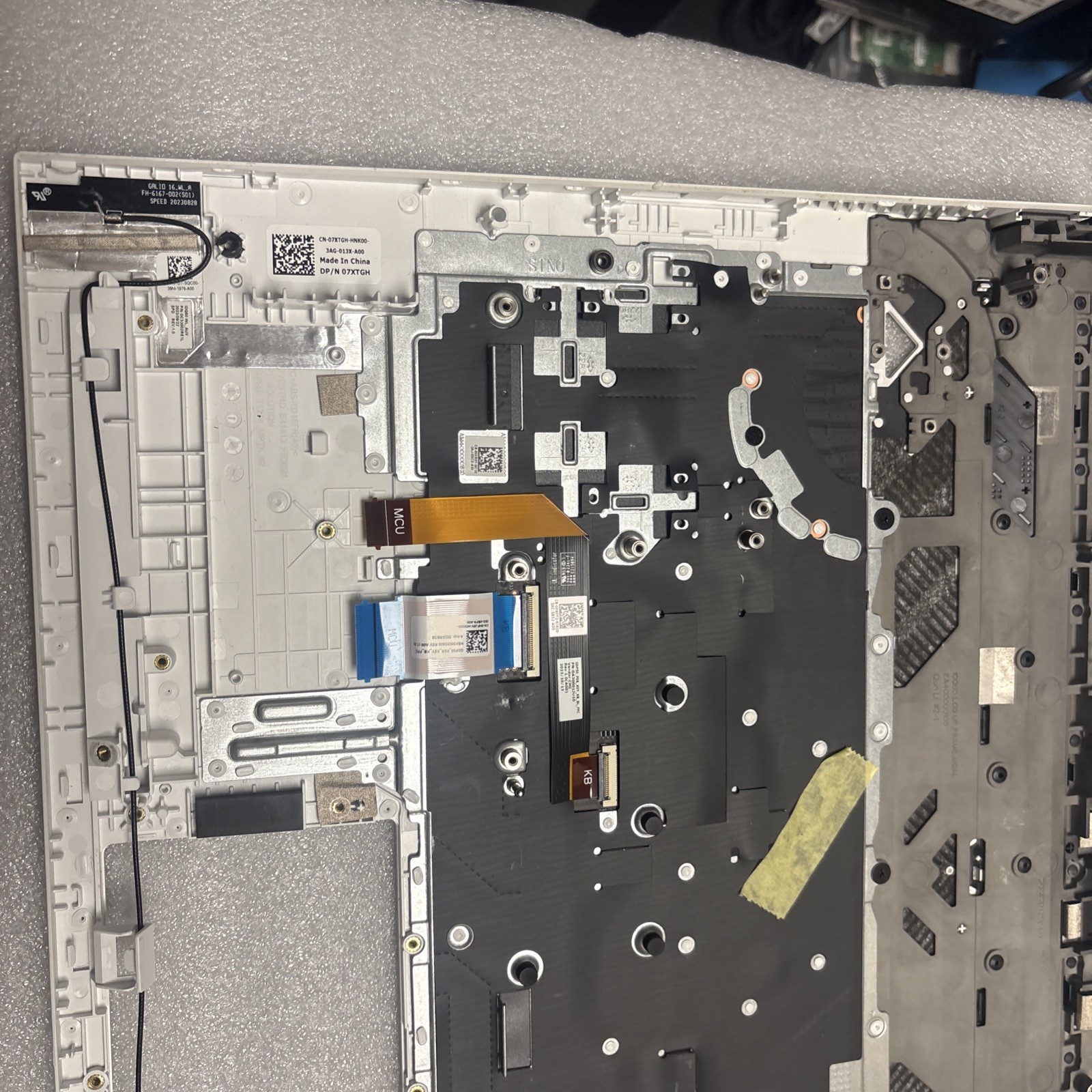 Dell G16 7630 7635 Palmrest W/ Backlit US Keyboard White – 7XTGH 07XTGH M72