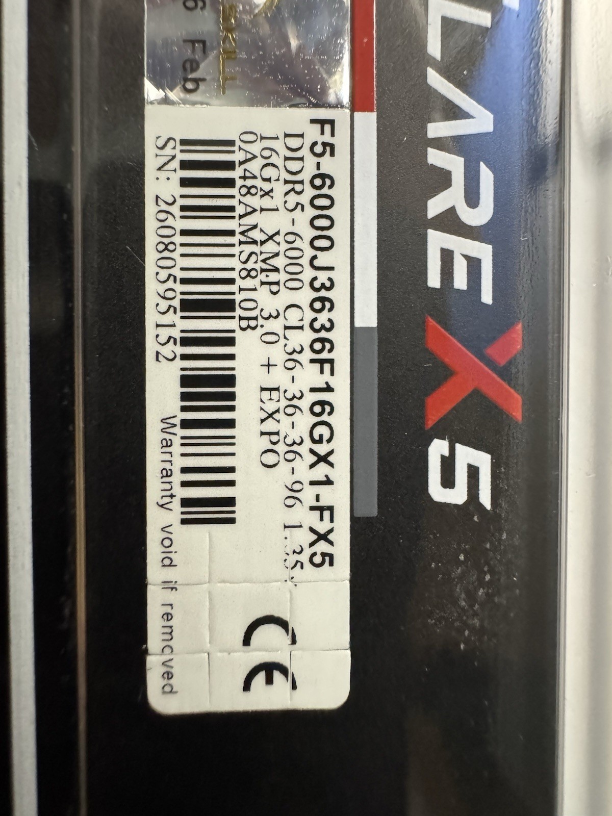 16GB RAM G.SKILL Flare X5 DDR5 SDRAM DIMM 288-Pin