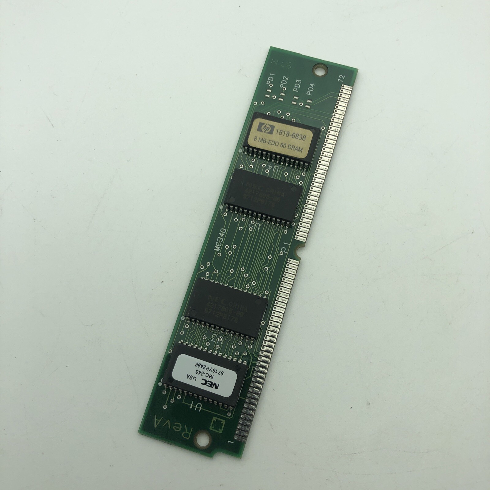 8MB EDO Single Sided 4 Chip 60NS SIMM 72-PIN 5V 2X32 PC MAC Unix Printer Apple