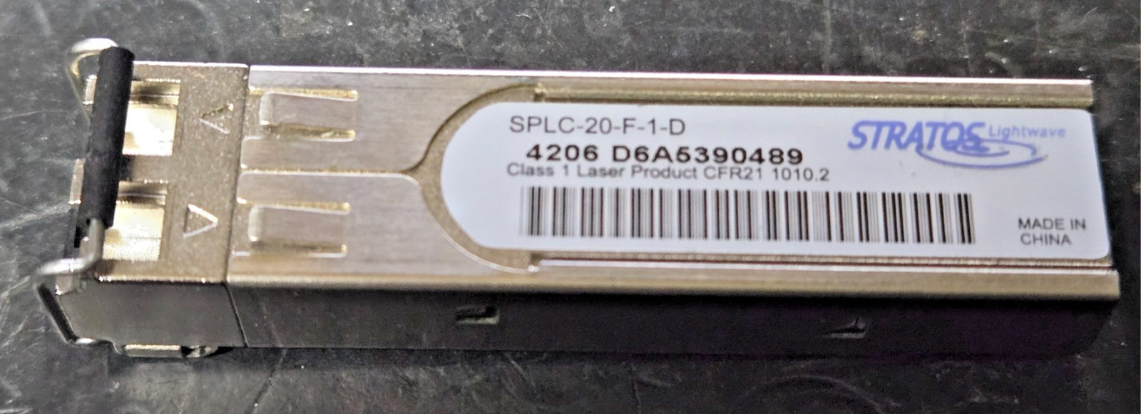 Stratos Lightwave SPLC-20-F-1-D Optical Xcvr 4206 D6A5390489 up to 4.25GBaud