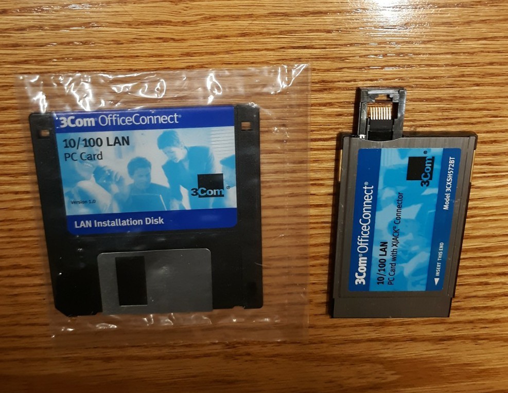 3com Officeconnect 10/100 LAN PC Card Lot 2 Pieces
