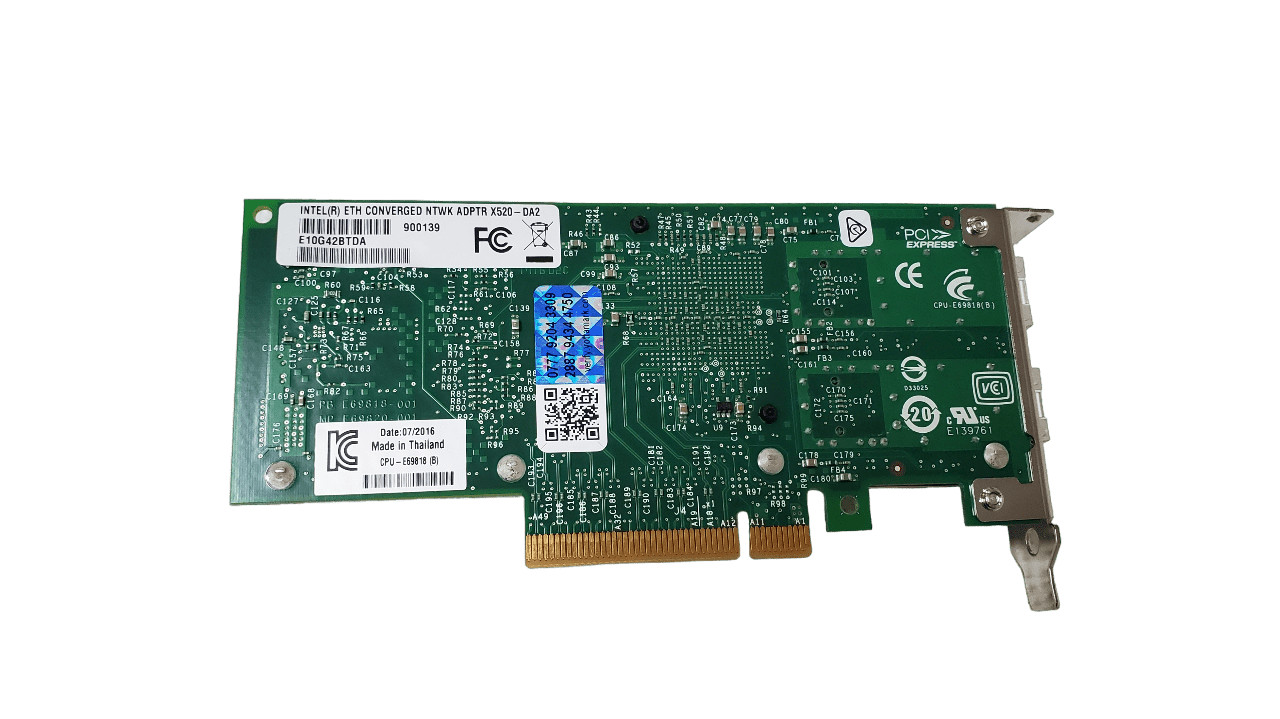 E10G42BTDA Intel X520-DA2 2 Port 10Gb Network Adapter 900139 Half Height No SFP