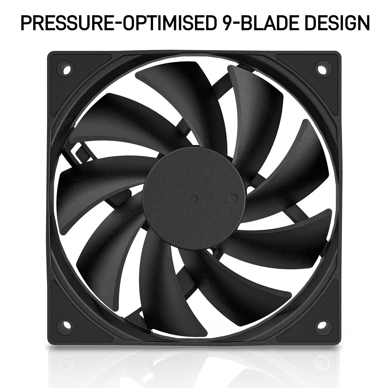 DARKROCK 3-Pack 120mm Black Computer Case Fans High Performance Cooling Low…
