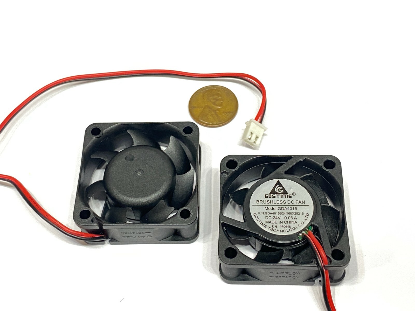 4 Pieces 24v 4015 Cooling Fan 2pin 40mm 15mm mini axial box small 3D Printer E36