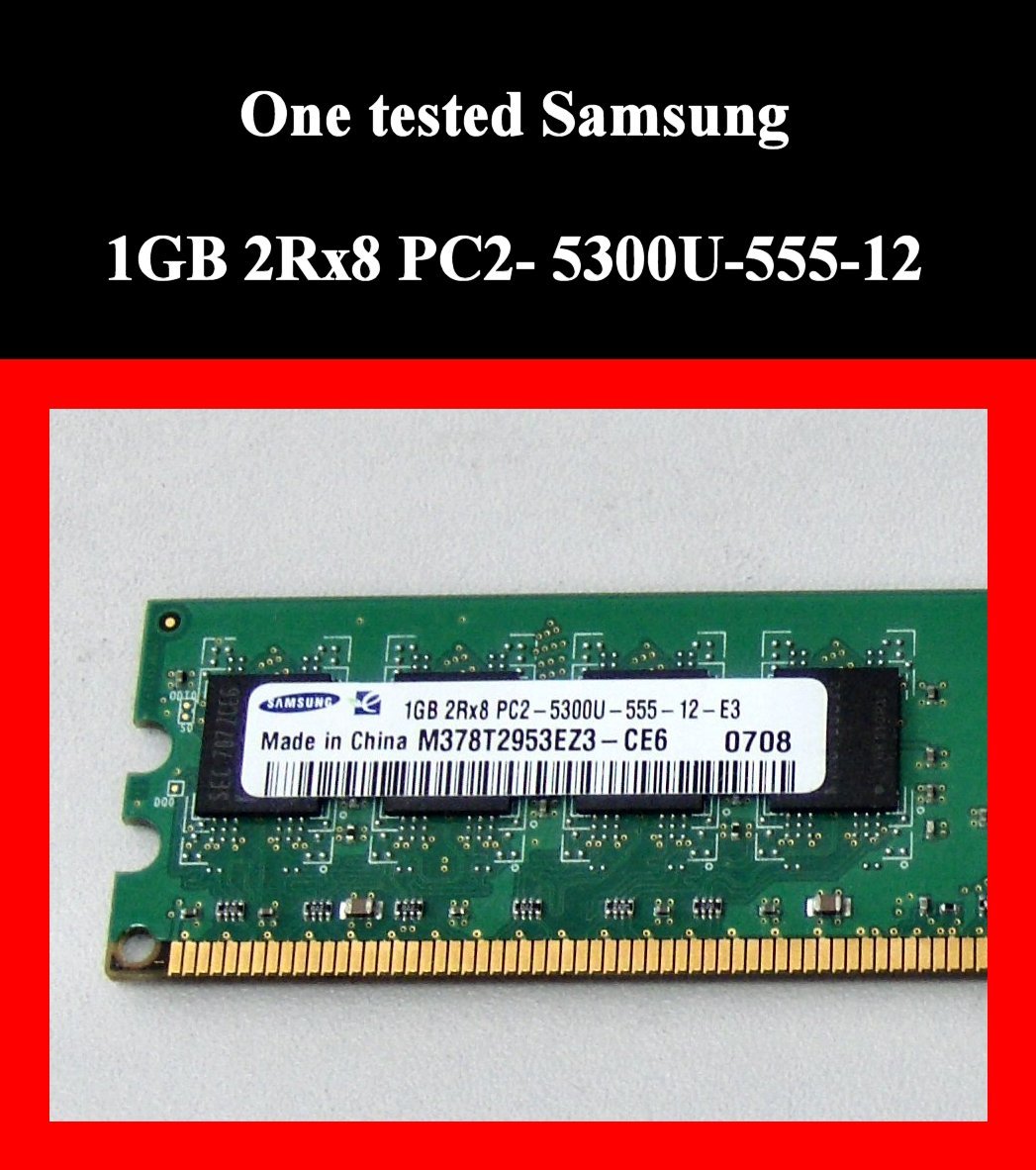 Samsung 1GB 2Rx8 PC2-5300U-555-12 Desktop Memory Stick Tested 5300U 5300 u
