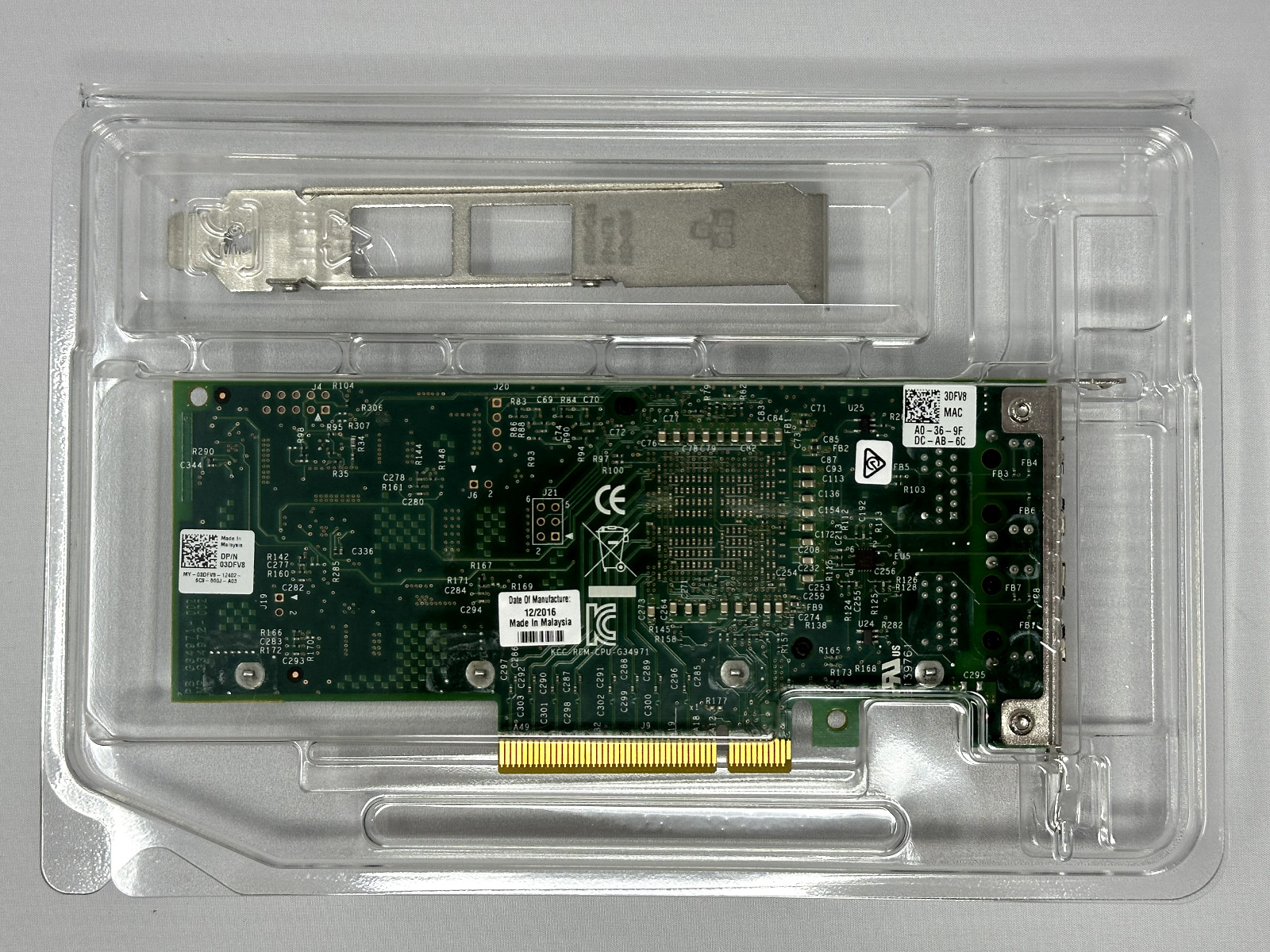 K7H46 3DFV8 Both brackets DELL INTEL X540-T2 10GB 2-PORT NIC NETWORK