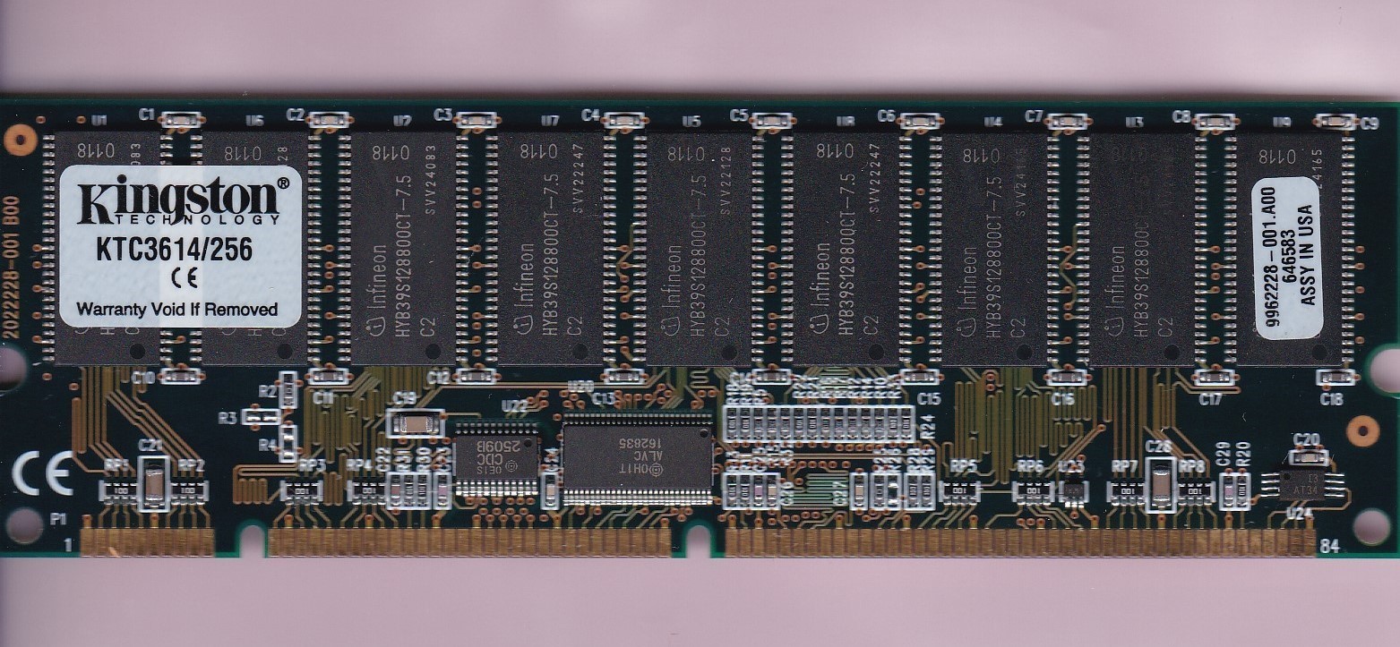 256MB KINGSTON PC-100R PC100R KTC3614/256 SDRAM ECC RDIMM Memory Ram STICK RDIMM