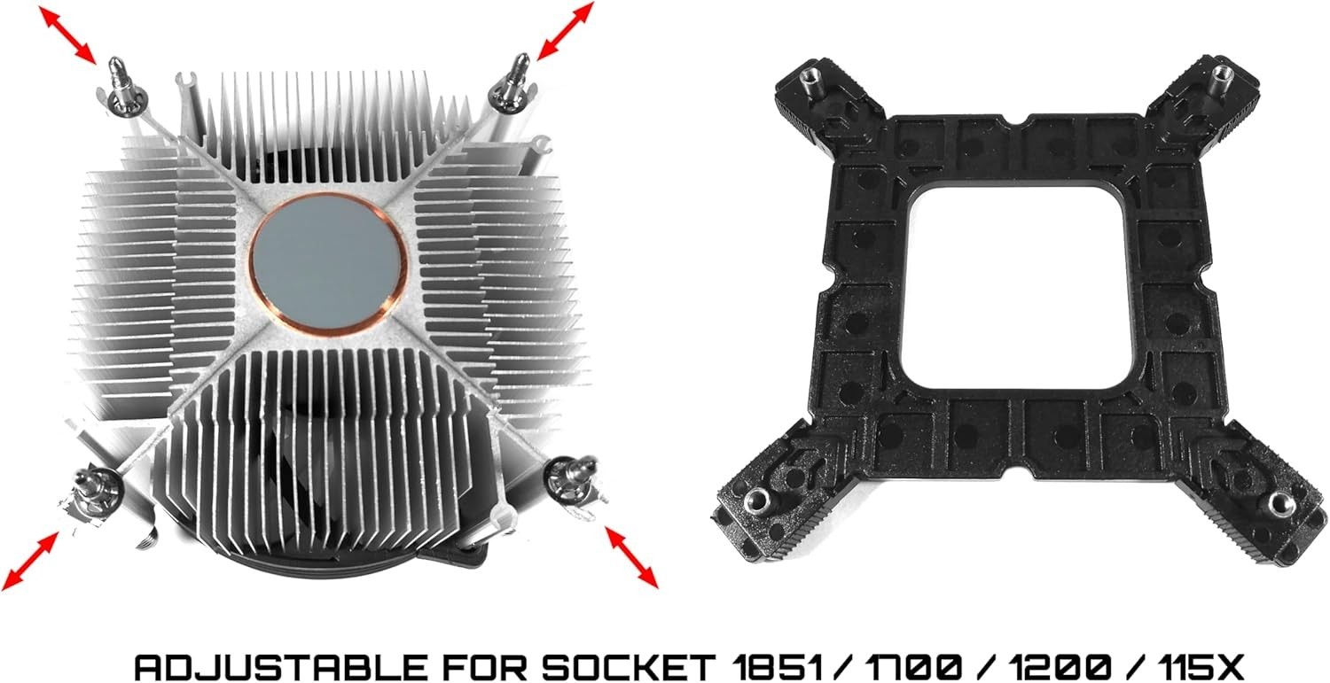 TW-8 95W RGB LED CPU Cooler – Aluminum & Copper Heatsink for Intel i3/i5/i7/i9