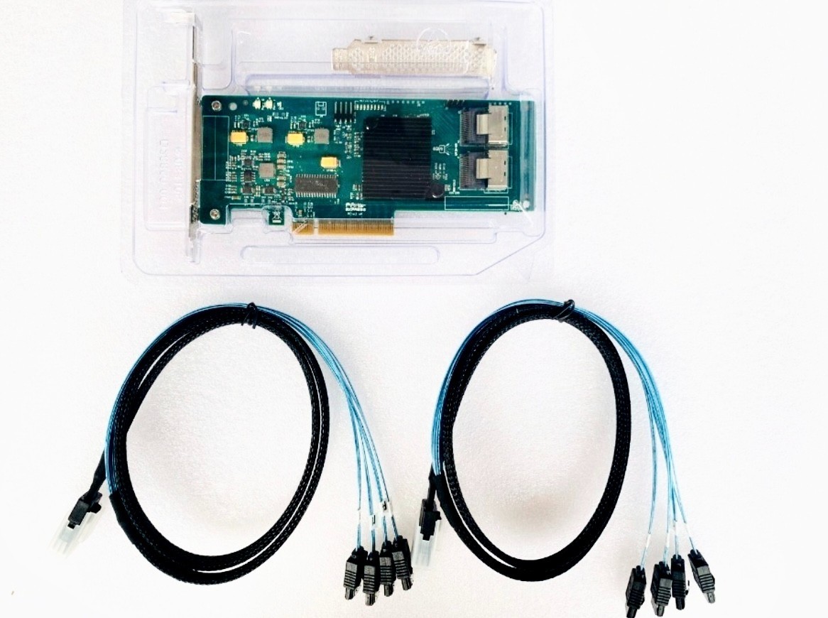 LSI 9211-8i SAS HBA 6Gbps IT Mode 8-Port PCIe Card + 2x SFF-8087 SATA Cables