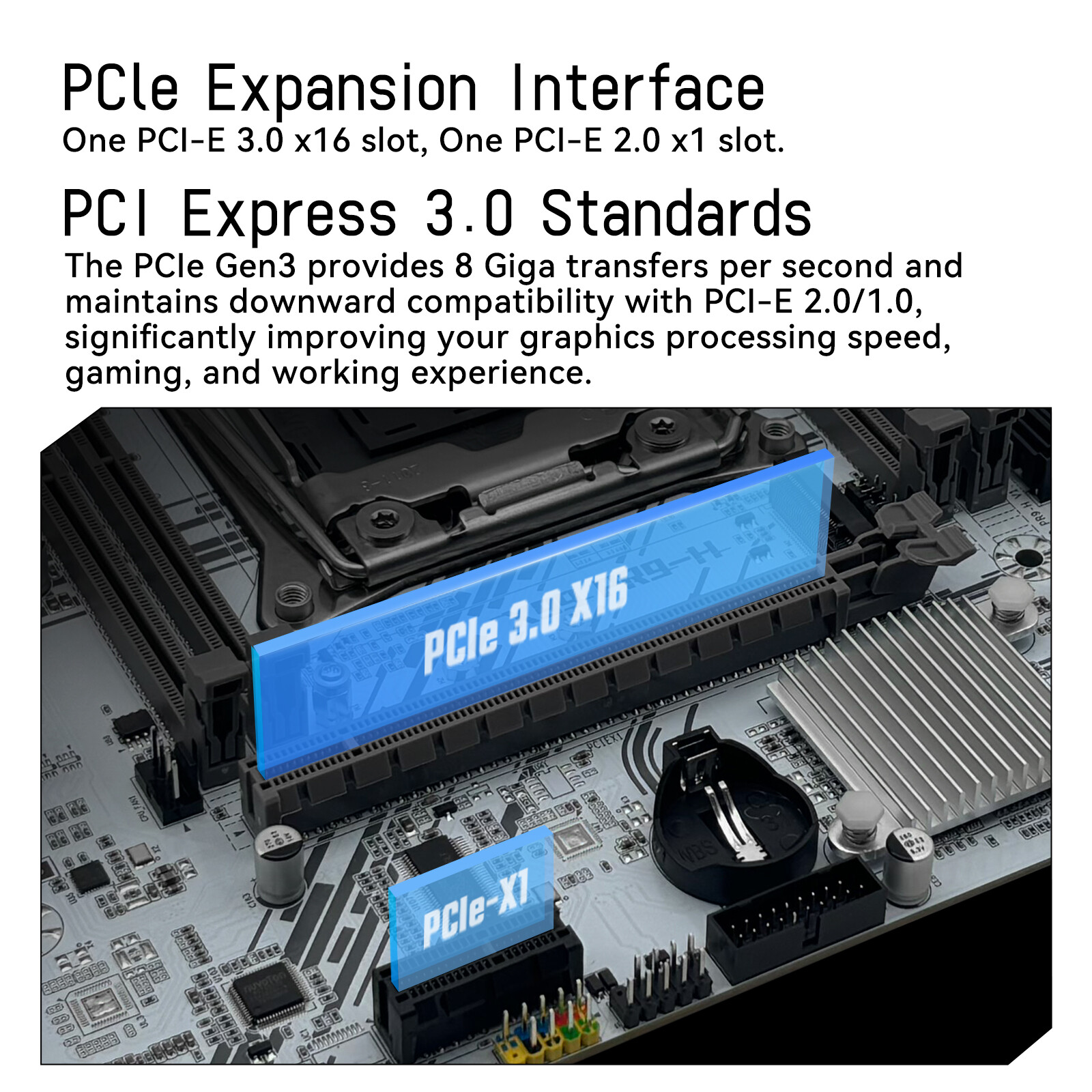 LGA 2011-3 White Motherboard 4 x DDR4 M.2 SATA 2.0 PCI-e 3.0 USB 2.0 M-ATX JXS
