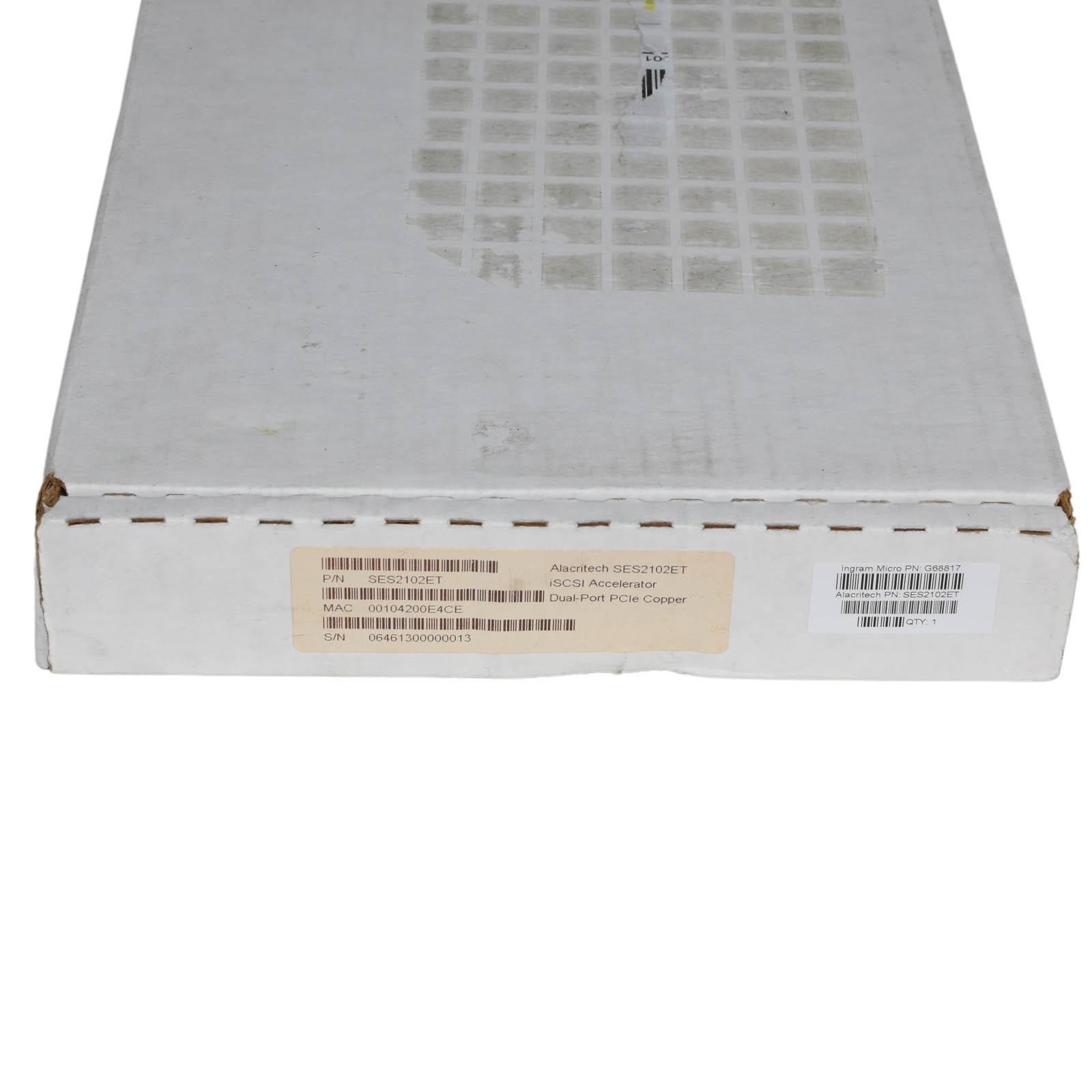 NEW NOB Alacrtitech SES2102ET iSCSI Dual Port PCI-Express x4 Accelerator Adapter