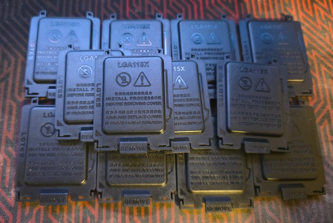 Intel Lotes CPU Socket Cover LGA 115X [1150, 1151, 1156, 1200] Lot of 12