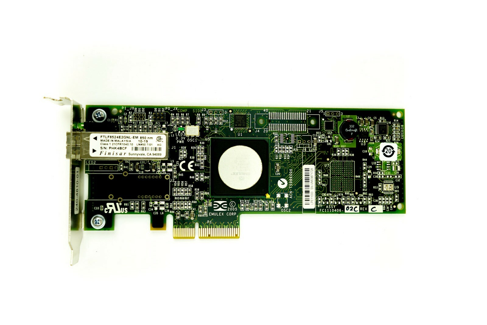LPE11000 I Emulex LightPulse 4GB Fibre Channel Host Bus Adapter