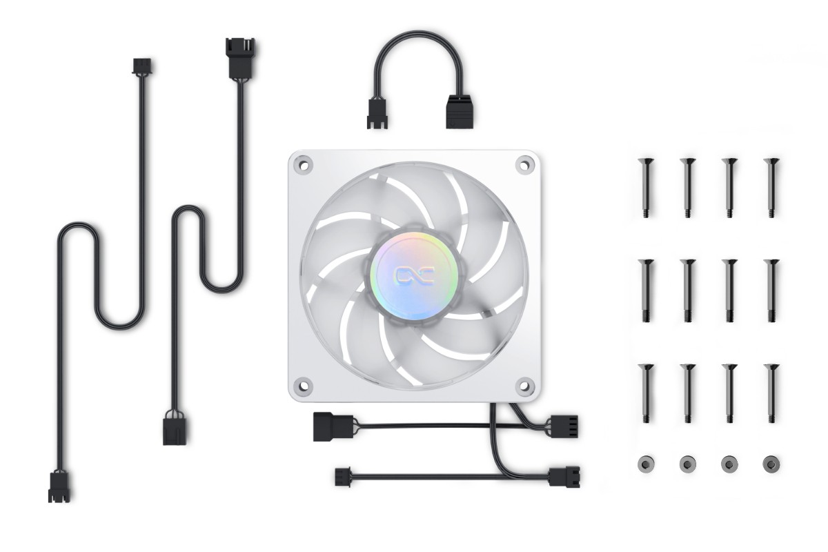 Alphacool Apex Stealth Metal Aurora 120mm Fan, 2600 RPM, Chrome