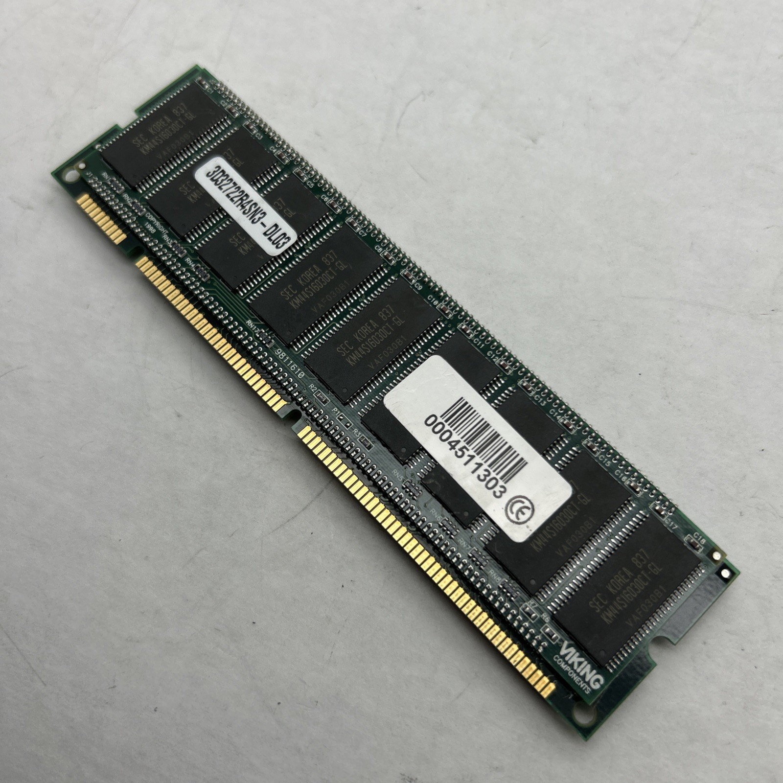 256MB PC-100 168-Pin ECC DIMM Memory Module (32×72) 256 MEG PC100 Dual Layer