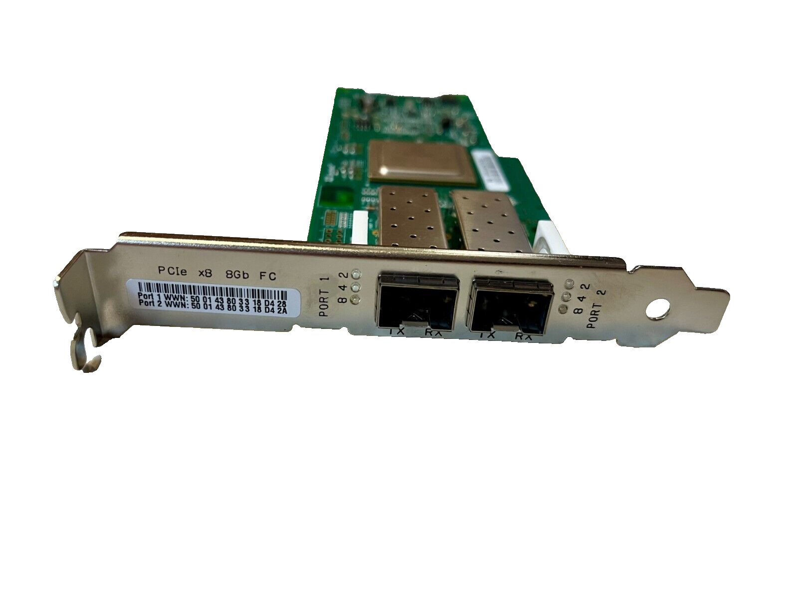 HP 489191-001 Long Bracket FC 82Q 8Gb 2-Port PCIe 2.0 x8 QLE2562 Controller