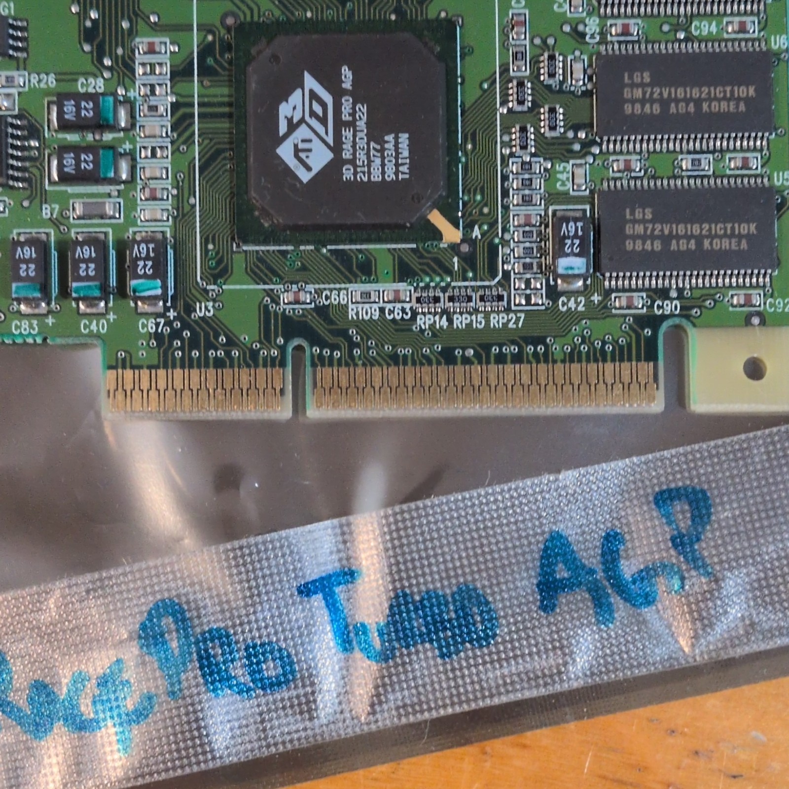 ATI Rage Pro Turbo AGP VGA Graphics Card pn 109-49800-10 1998