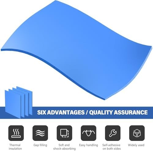 4 Pieces Silicone Thermal Pads 100 x100mm 0.5mm 1mm 1.5mm 2mm Highly Efficient T