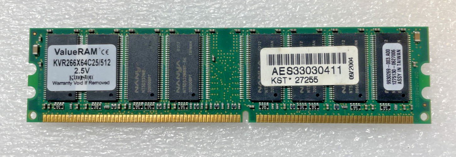 KVR 266X64C25/512 SDRAM 9932069-003.A00 512 MB DIMM 266 MHz