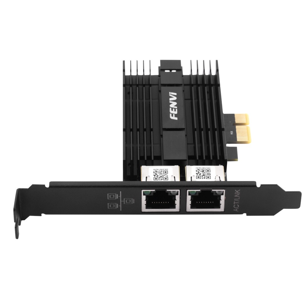 FENVI Intel I226 PCIe x1 2.5Gbps Dual Port RJ45 Ethernet Card Adapter Desktop PC