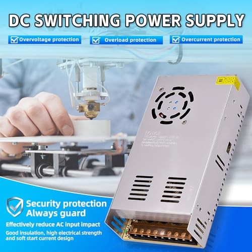 110V AC to 12V DC Transformer, 12V 500W 40A Switching Power Converter, Built