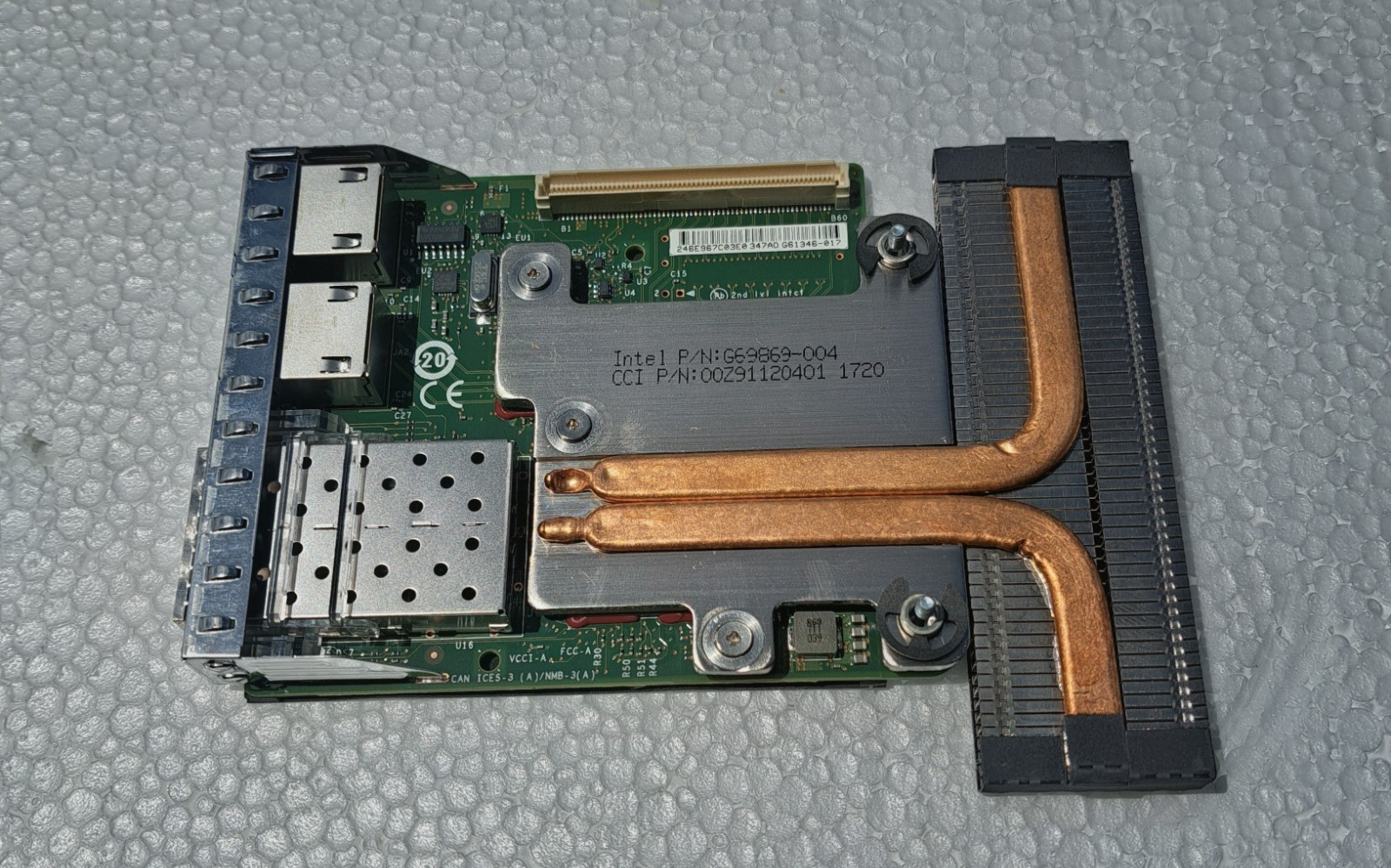 Dell 0C63DV Intel X520 Dual-Port 10GB SFP+ + Dual-Port 1GB RJ-45 Gen 2 x8 NDC