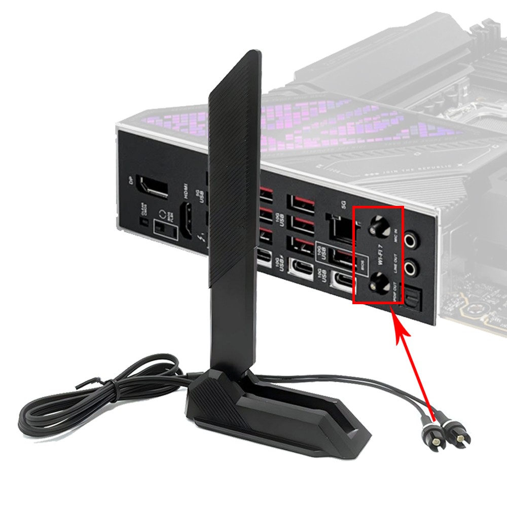 WiFi 7 Replacement Antenna Interface for ASUS ROG STRIX B850-E/B850-F/B850-I USA