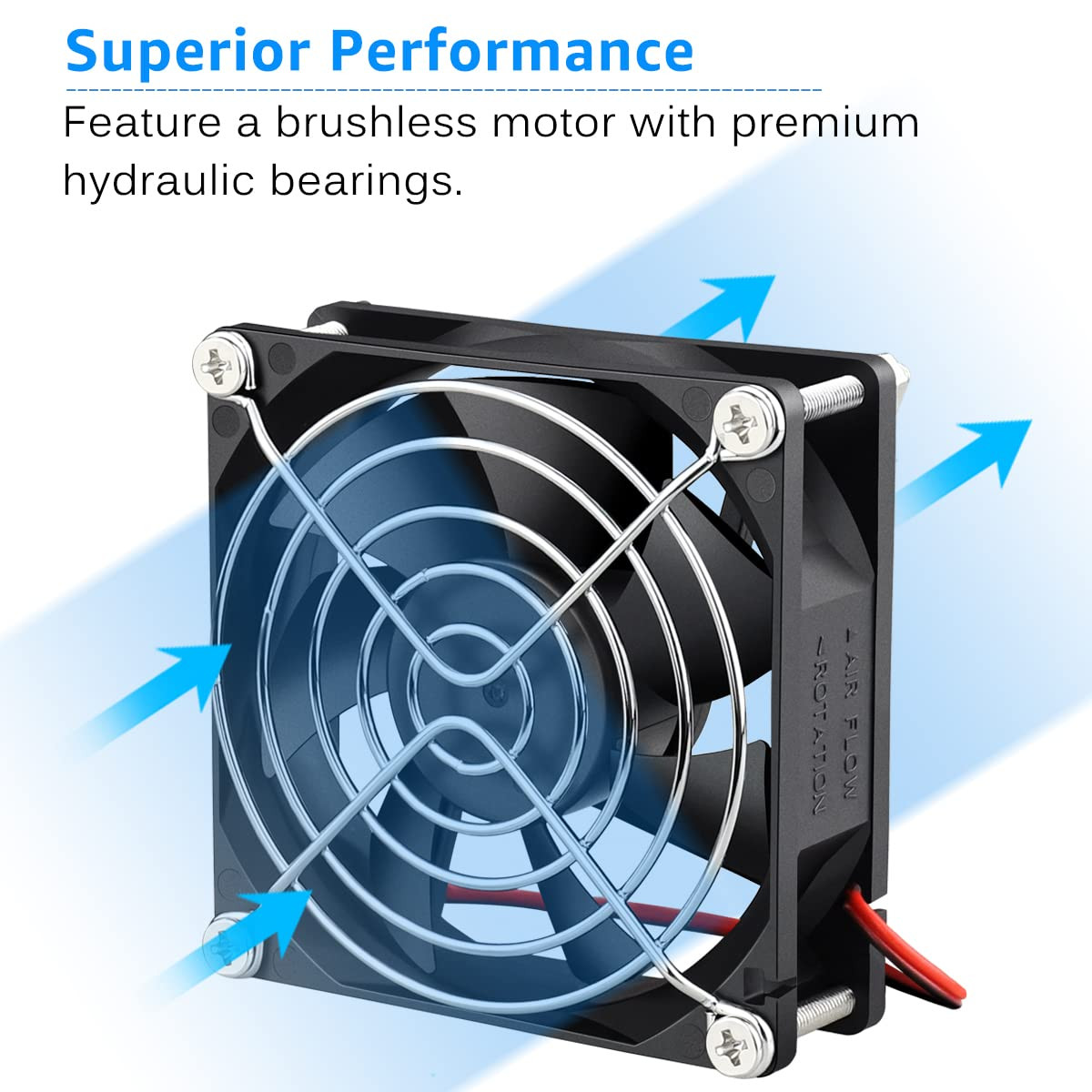 2 Pack 80Mm X 80Mm X 25Mm 12V DC Brushless Cooling Fan 2Pin