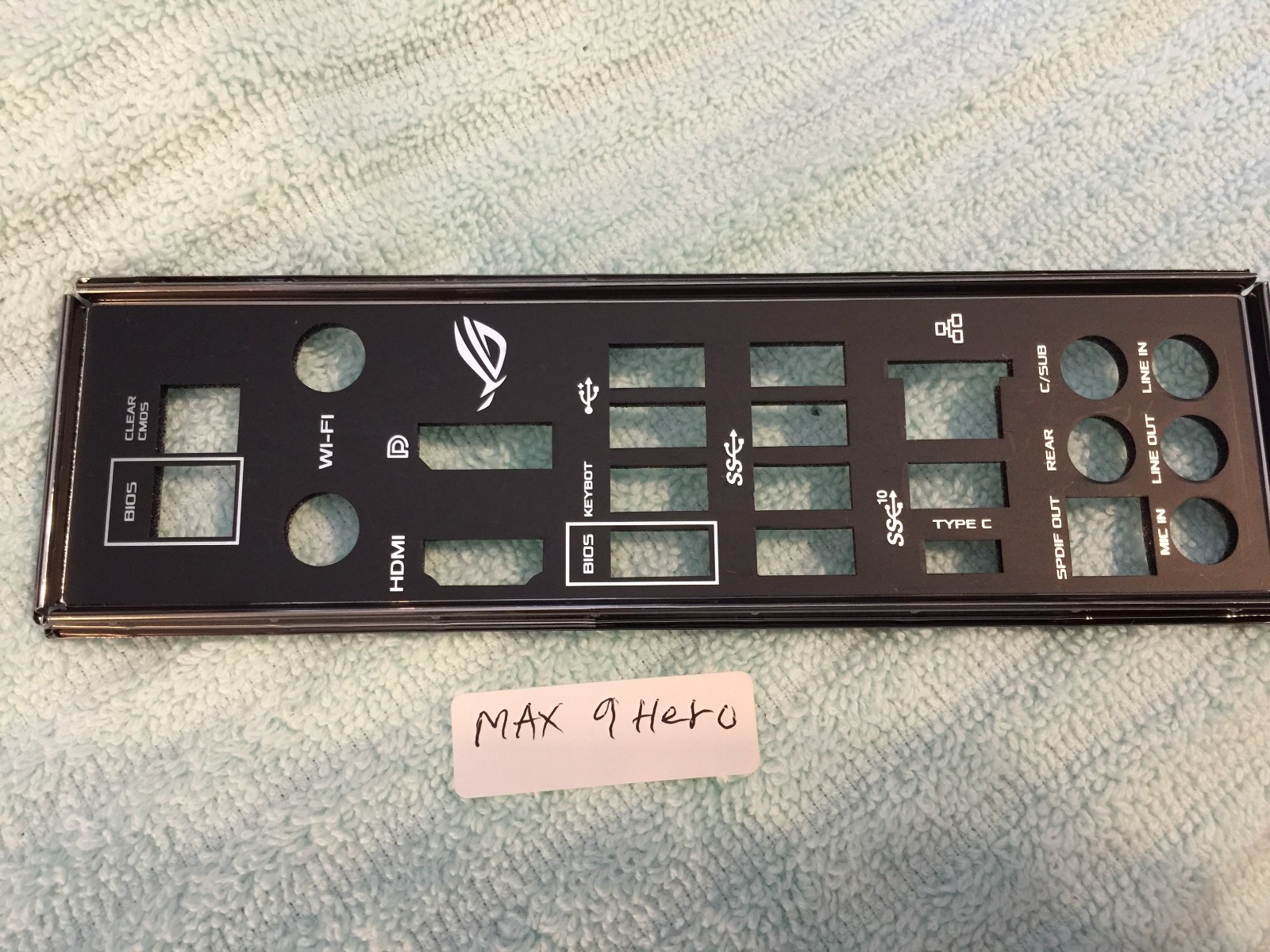 ASUS MAXIMUS IX HERO IO SHIELD BACK PLATE ( INSULATED) USED