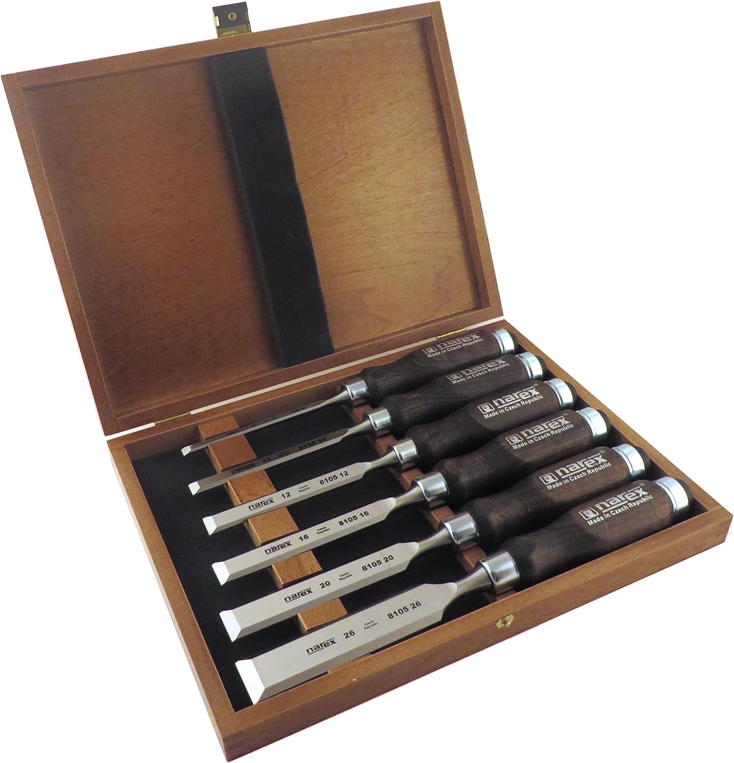 6 Pc Set 6 Mm (1/4), 10 (3/8), 12 (1/2), 16 (5/8), 20 (13/16), 26 (1-1/16) Woodw