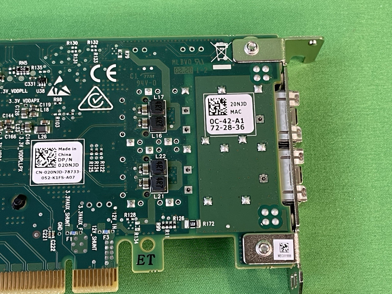 20NJD Dell Mellanox ConnectX-4 Lx CX4121C Dual 25GbE SFP28 LP