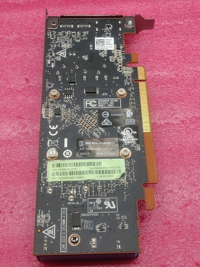AMD Radeon Pro WX 2100 – 03DWX7 – 2GB GDDR5 Video/Graphics Card
