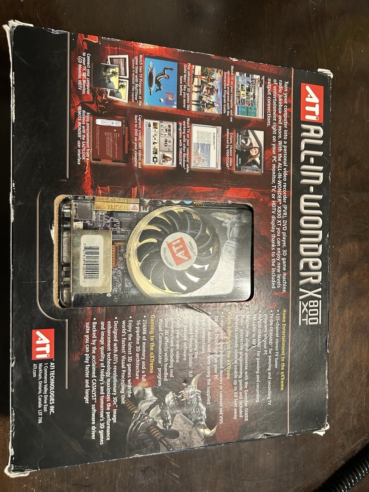 ATI Radeon X800 XT All-In-Wonder TV Tuner 256MB GDDR3 AGP VGA DX9.0