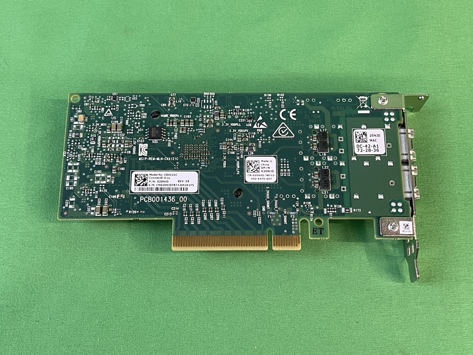 20NJD Dell Mellanox ConnectX-4 Lx CX4121C Dual 25GbE SFP28 LP