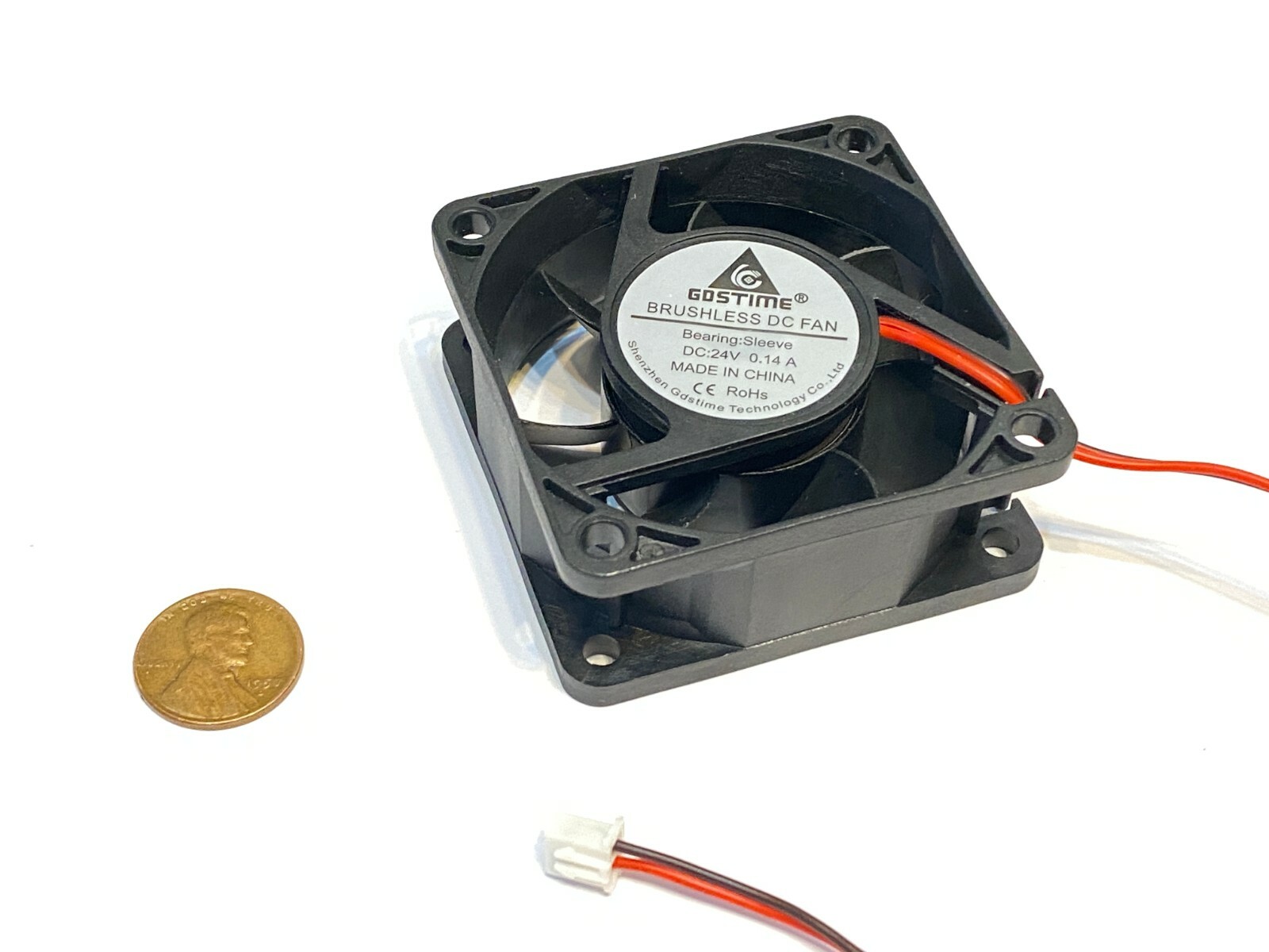 4 pieces 3d Printer 2Pin 6025 DC Fan 24V 6cm 60x60x25mm Motor Cooling