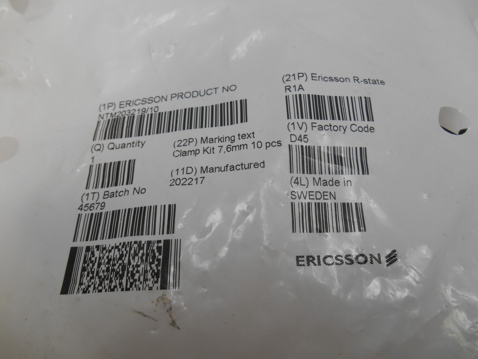 ERICSSON NTM203219/10 CLAMP KIT 7, 6MM