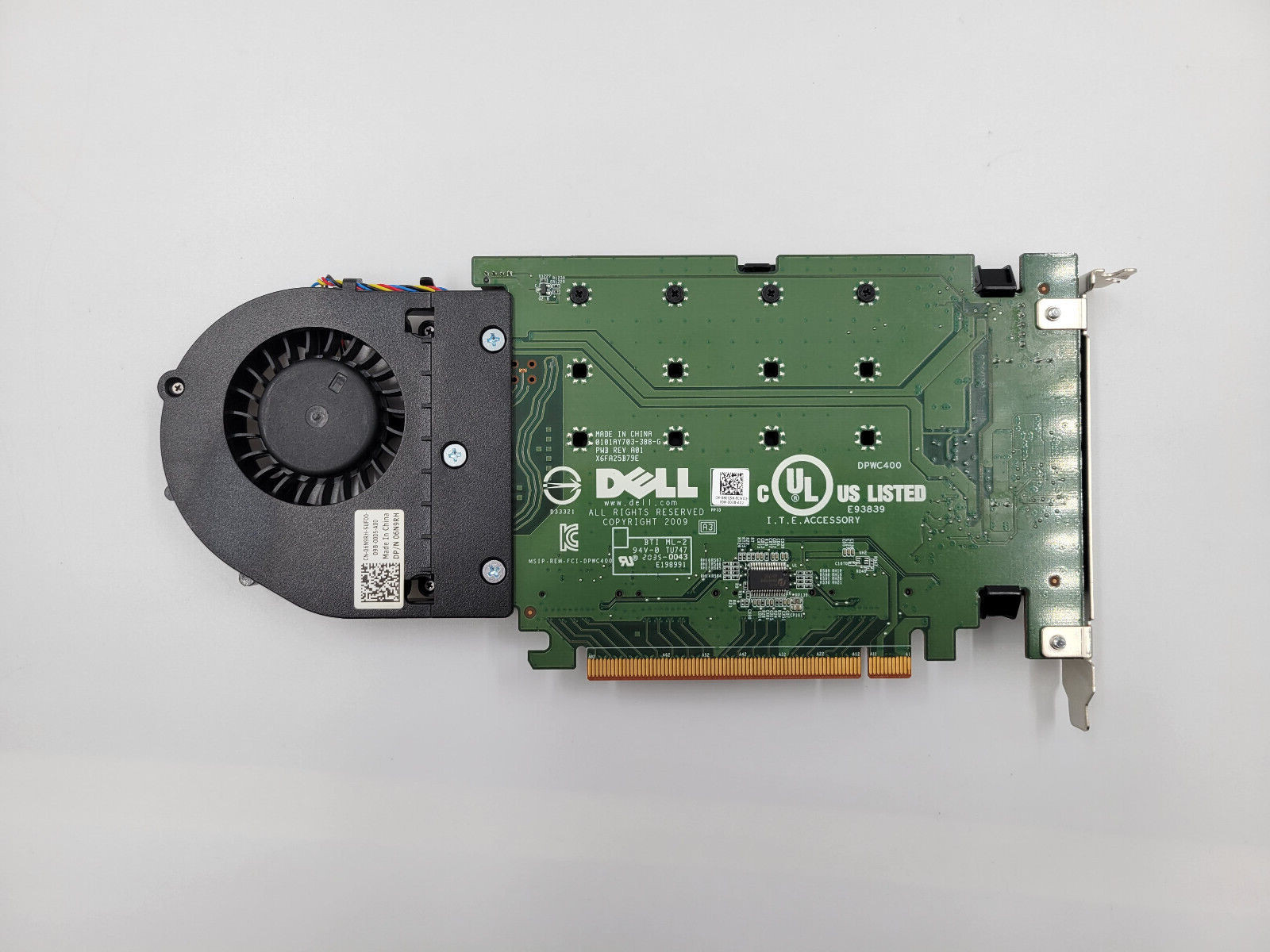 Dell DPWC400 Quad M.2 PCIe Solid State Drive Adapter Card P/N:080G5N 06N9RH