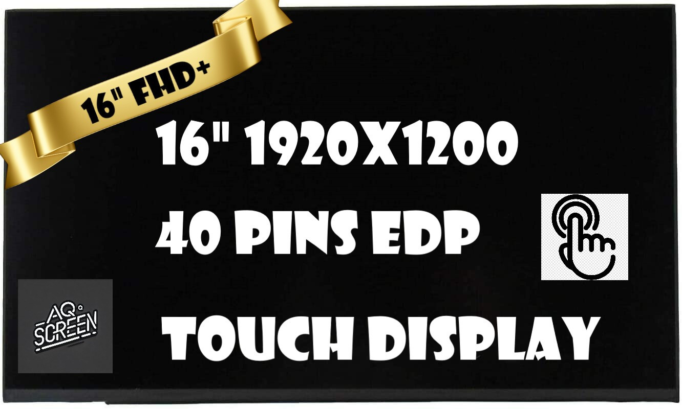 New 16.0″ WUXGA On-Cell Touch LAPTOP LCD Screen IVO R160NW41 R2 eDP 40 pin 16:10