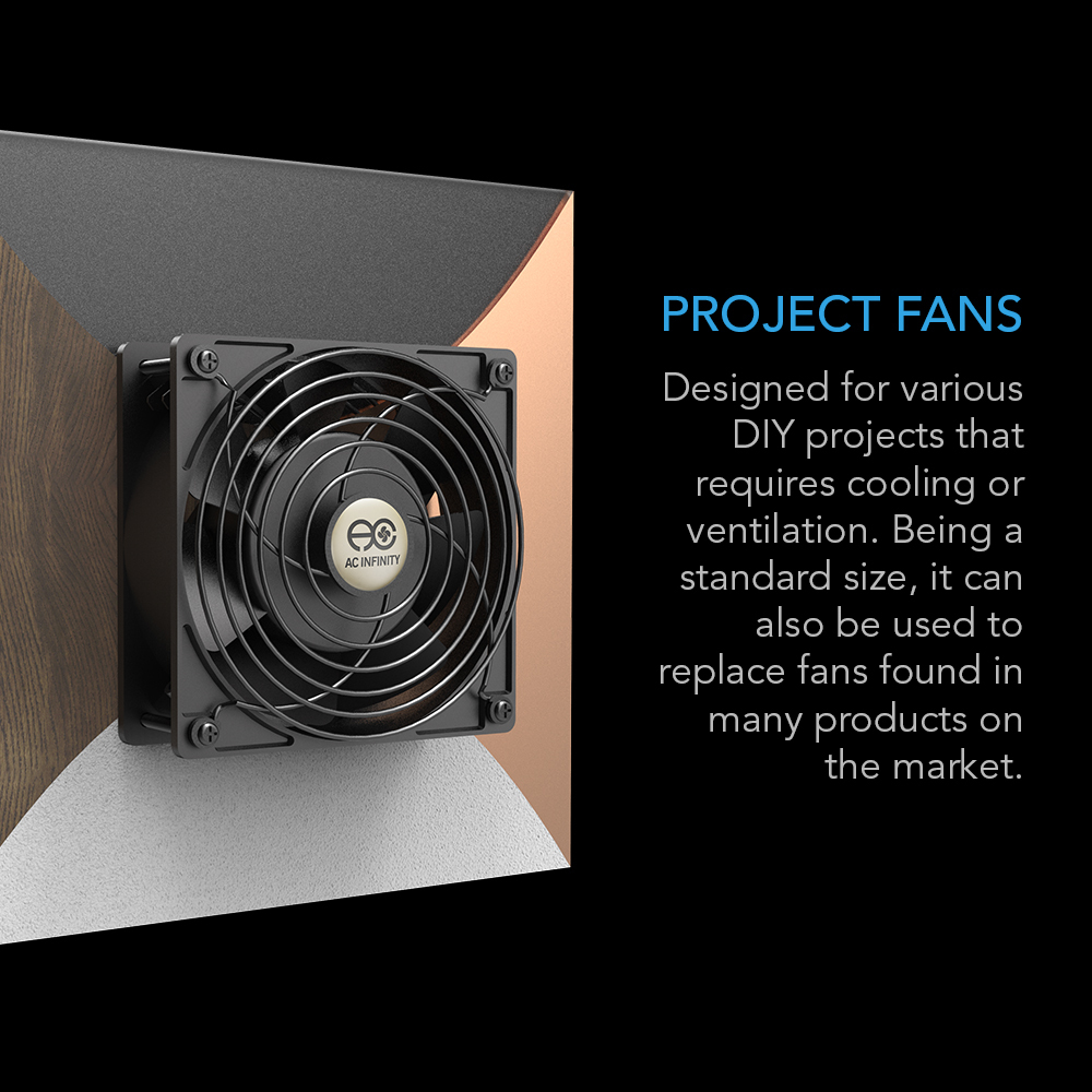 172mm 51mm Cooling Muffin Fan Guard 120V AC Axial Ball Bearing 7″ (HS1751A-X)